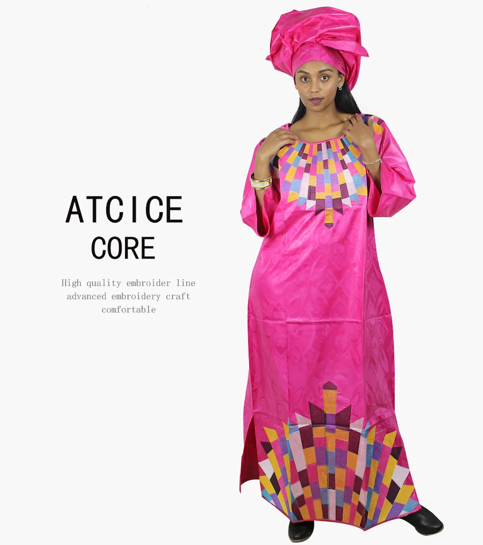 African Dresses For Women Fashion Design New African Bazin Riche Embroidery Design Dress