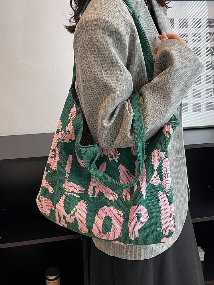 Knitting Handbags for Women Letter Designer Handbag Handheld Bags Large Capacity Underarms Bags For Women bolsas para mujeres
