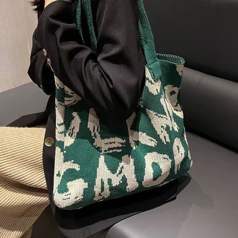 Knitting Handbags for Women Letter Designer Handbag Handheld Bags Large Capacity Underarms Bags For Women bolsas para mujeres