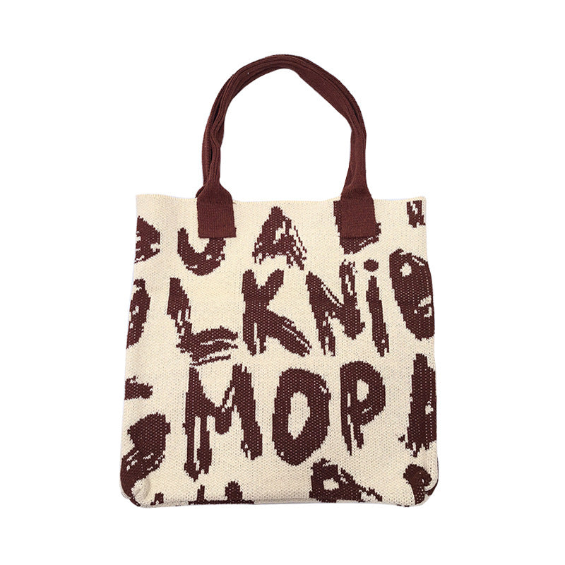 Knitting Handbags for Women Letter Designer Handbag Handheld Bags Large Capacity Underarms Bags For Women bolsas para mujeres