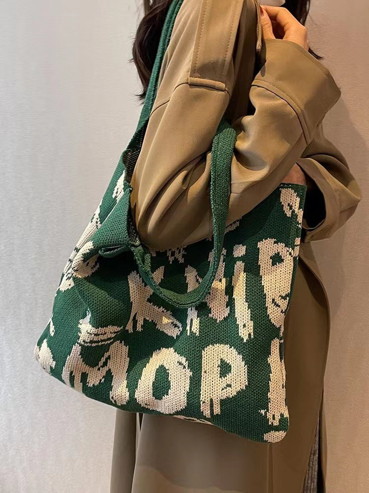 Knitting Handbags for Women Letter Designer Handbag Handheld Bags Large Capacity Underarms Bags For Women bolsas para mujeres