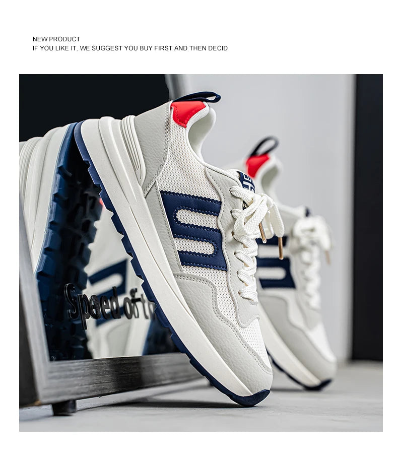 Men's sneakers four seasons new stinkproof breathable soft sole outdoor casual running shoes fashion student joker sports shoes