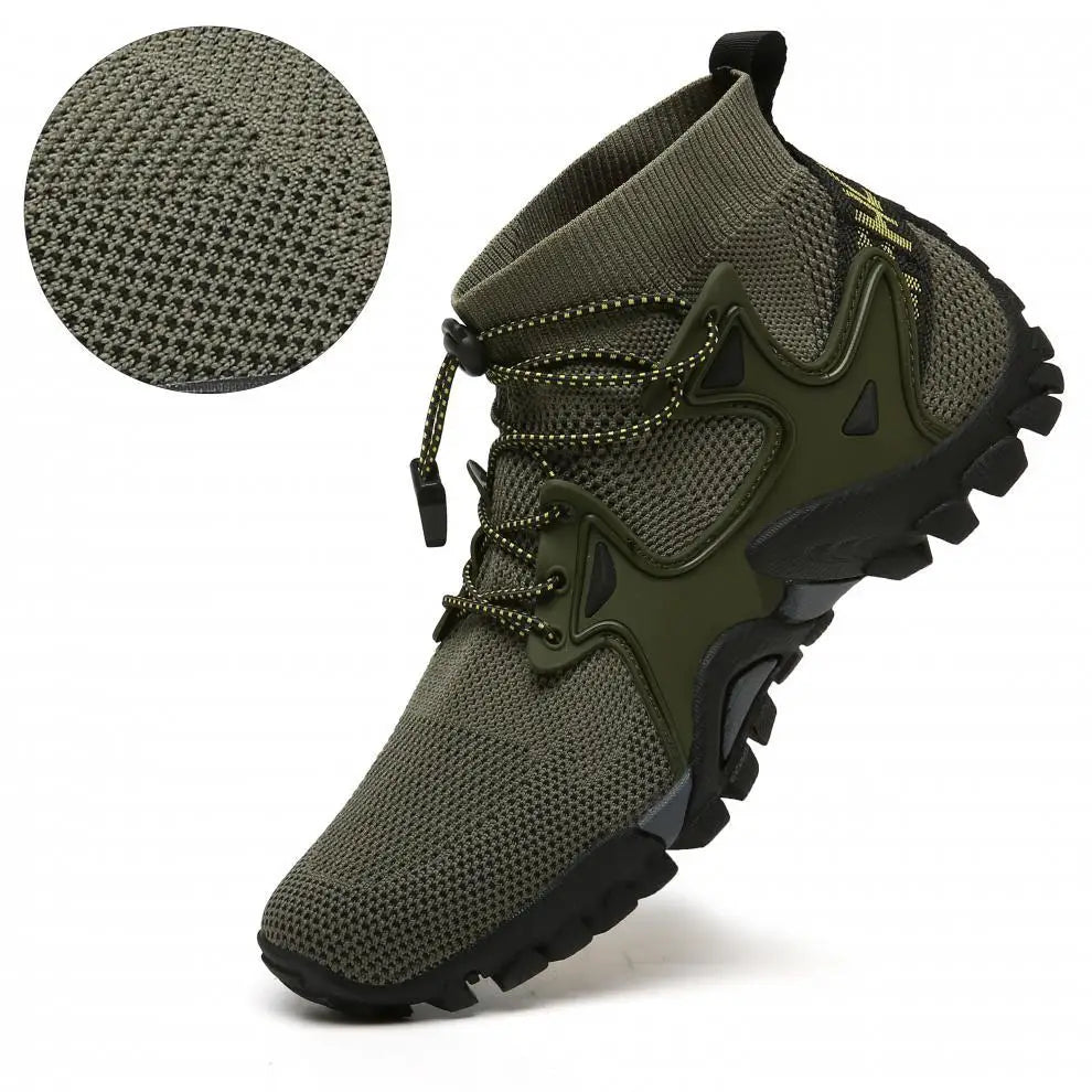 Shoes for Men Walking  2026 Summer New High Top Boots Breathable Mesh Mountaineering Outdoor Comfortable Leisure Travel Sneakers