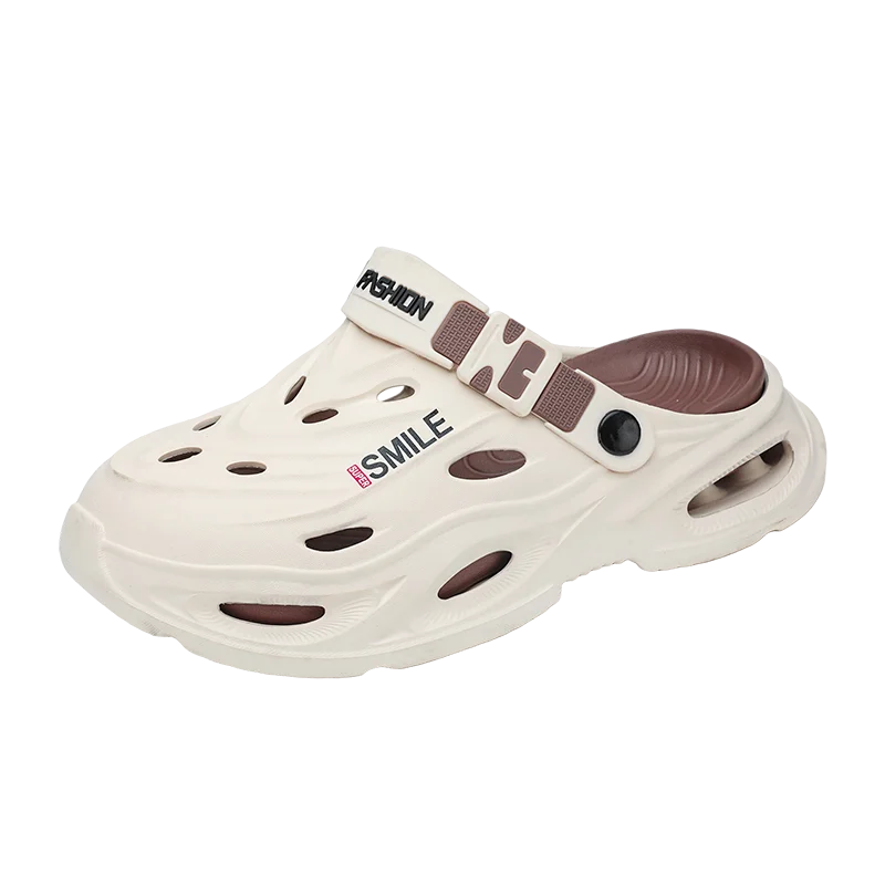 Men's Croc Shoes for Summer, Suitable for Outdoor Wear, Hiking and Driving, Thick-Soled, Non-Slip, Soft-Soled Men's Sandals