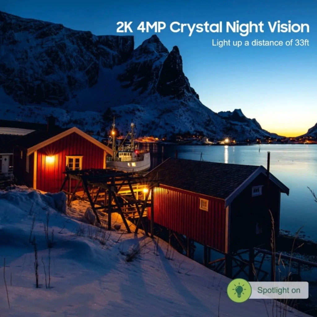 4G LTE Cellular Security Camera  For Achieves EU Coverage 2K Solar Powered Battery Cameras 355°PTZ Color Night Vision