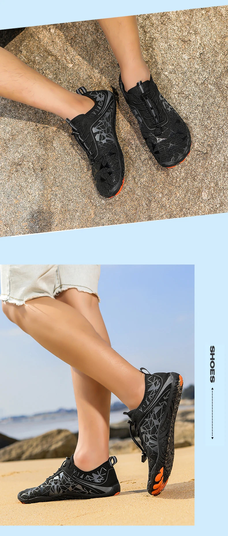 Unisex Barefoot Aqua Quick-Drying Outdoor Sports Water Sneakers Beach Swimming Fitness Wading Hiking Cycling Surf Shoes