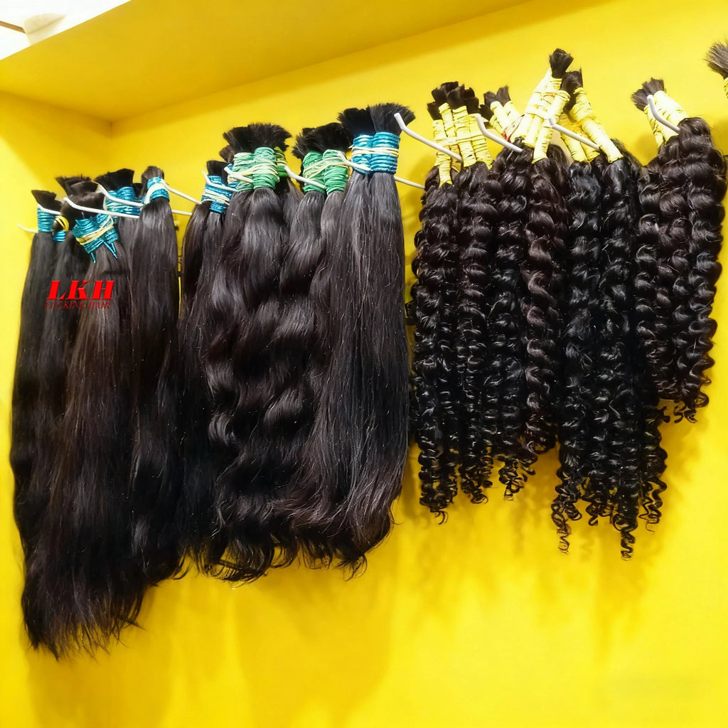 Extensões De Cabelos Humano Indiano Vietinamita Original Natural Brasileiro Cacheados Para Mega Hair Raw Indian 100% Human Hair