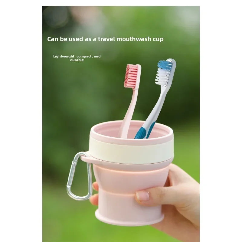Outdoor Portable Travel Pocket Cup Silicone Retractable Foldable Sports Water Cup Large Capacity Washing Folding Cup