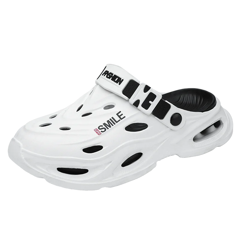 Men's Croc Shoes for Summer, Suitable for Outdoor Wear, Hiking and Driving, Thick-Soled, Non-Slip, Soft-Soled Men's Sandals