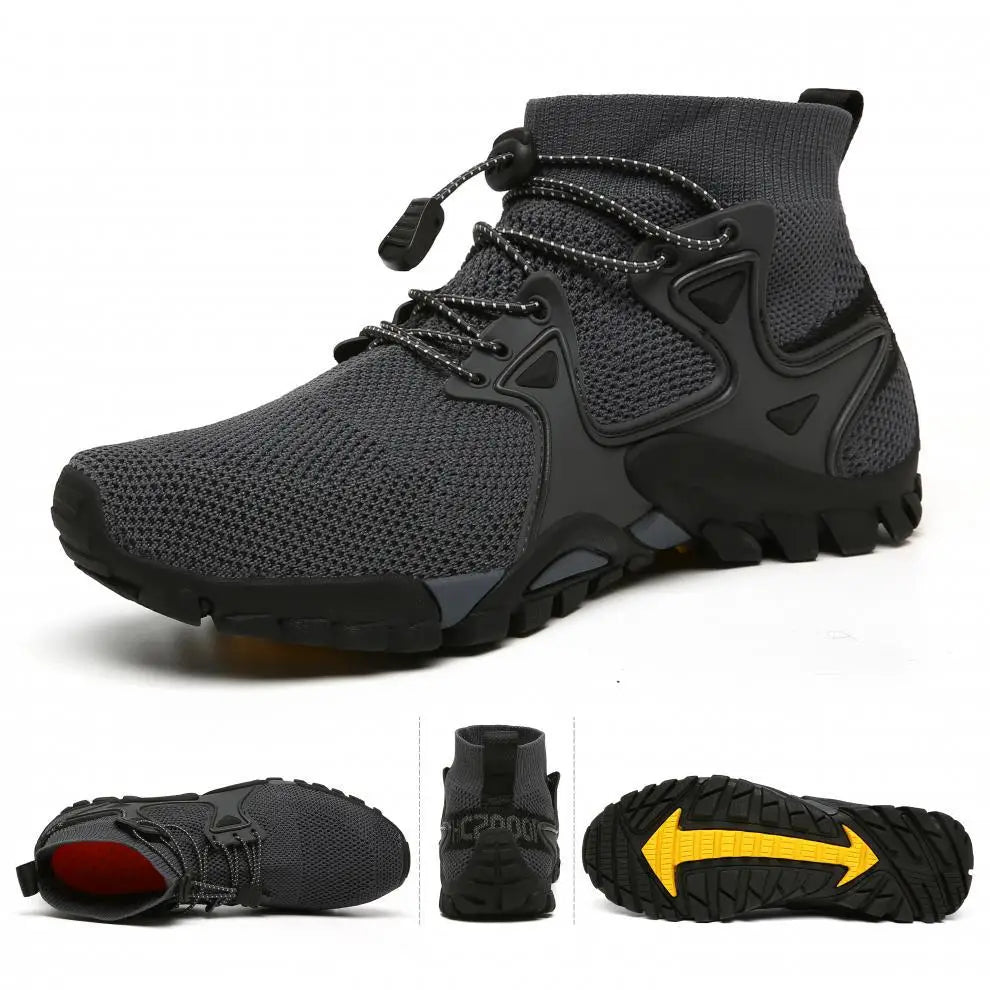 Shoes for Men Walking  2026 Summer New High Top Boots Breathable Mesh Mountaineering Outdoor Comfortable Leisure Travel Sneakers