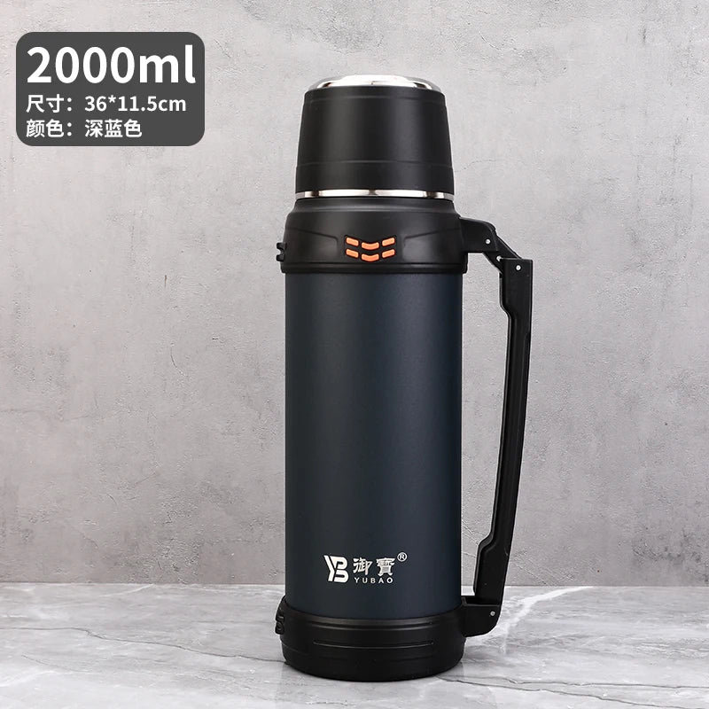 Travel Mug With Handle Stainless Steel Travel Mug Vacuum Cup With Lid Coffee Mugs  Thermal Cups With Adjustable