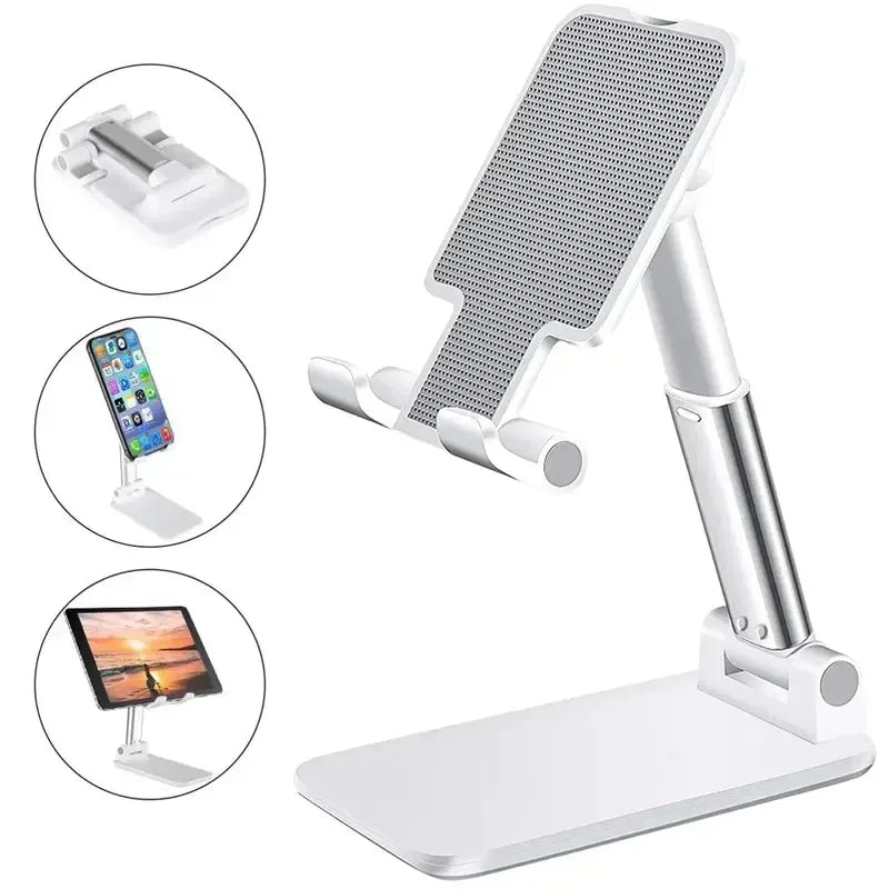 Cell Phone Stand, Adjustable Angle Height Phone Stand for Desk, Fully Foldable/Portable Phone Holder, Compatible for iPhone
