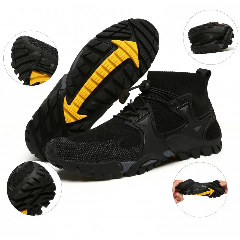 Shoes for Men Walking  2026 Summer New High Top Boots Breathable Mesh Mountaineering Outdoor Comfortable Leisure Travel Sneakers