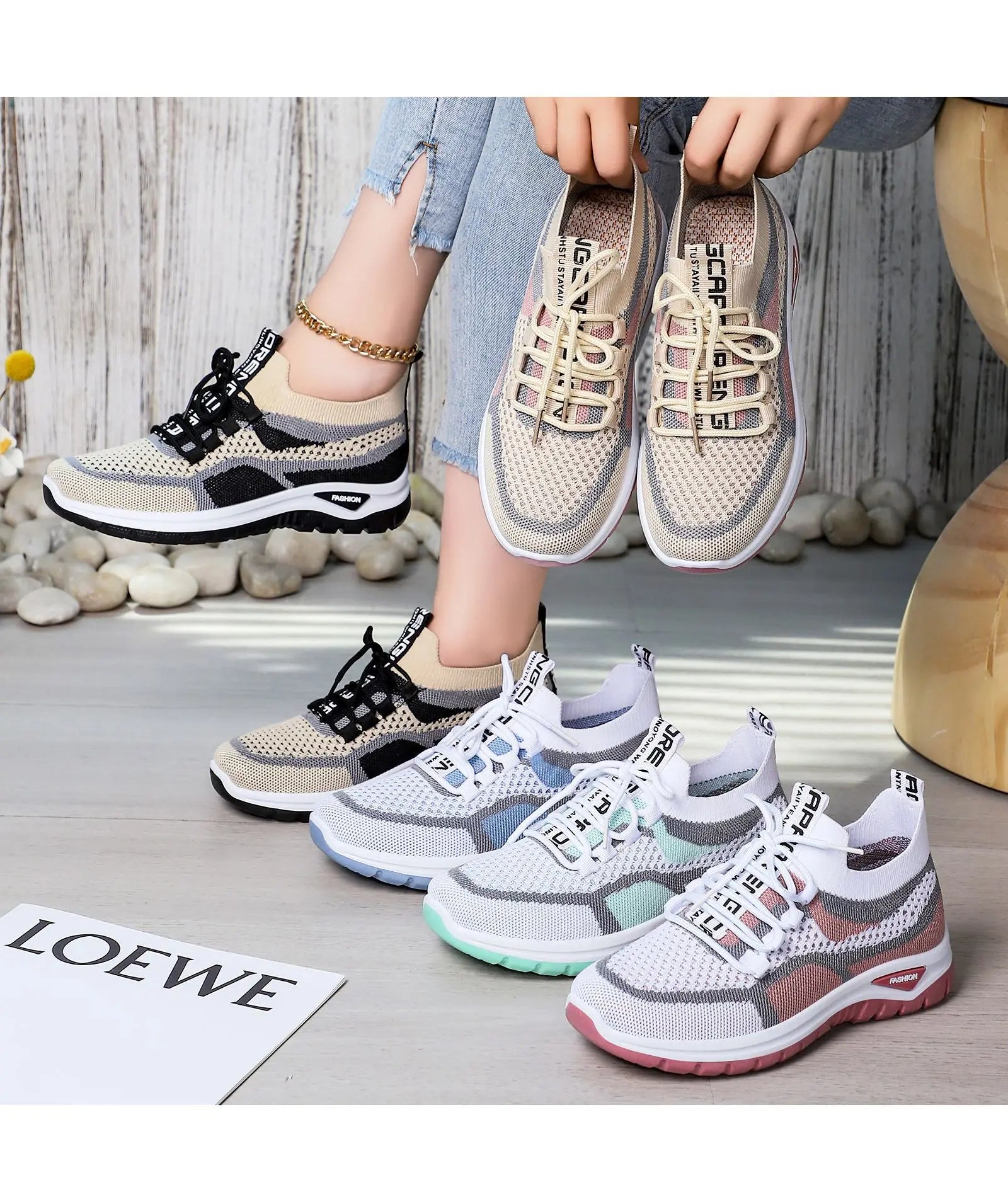 Women Sneakers 2026 New Spring Autumn Brand Luxury Vulcanize Shoes Casual Footwear Zapatillas Mujer Light Flat Breathable Shoes
