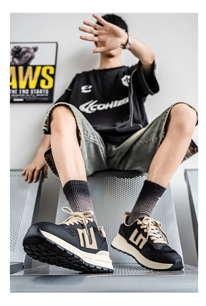 Men's sneakers four seasons new stinkproof breathable soft sole outdoor casual running shoes fashion student joker sports shoes