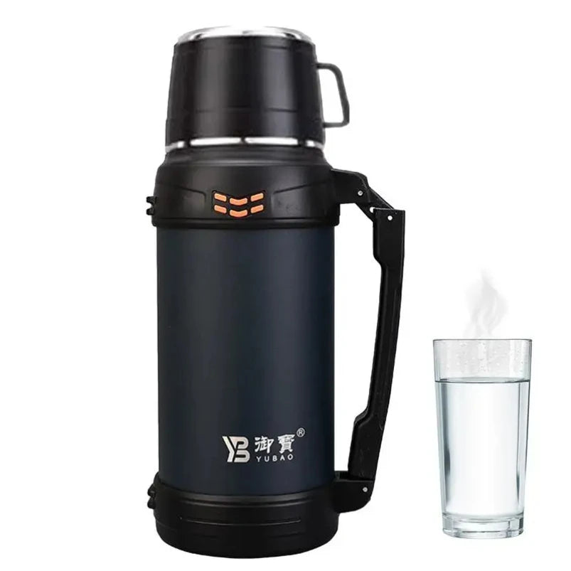 Travel Mug With Handle Stainless Steel Travel Mug Vacuum Cup With Lid Coffee Mugs  Thermal Cups With Adjustable