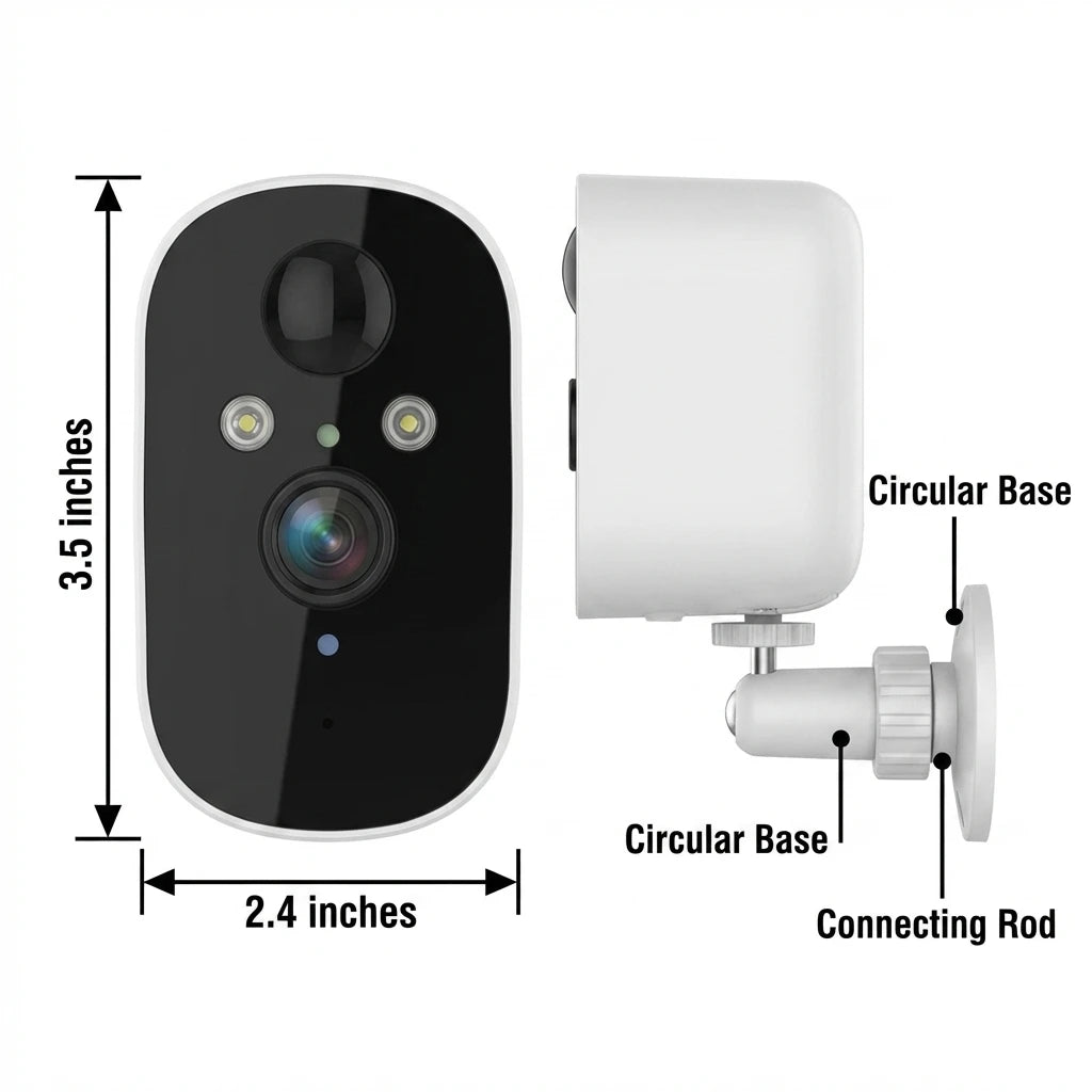 1080P Solar Security Camera Monitor Wireless Outdoor Home 2K Solar Battery Powered Camera Motion Alarm Two Way Audio Waterproof