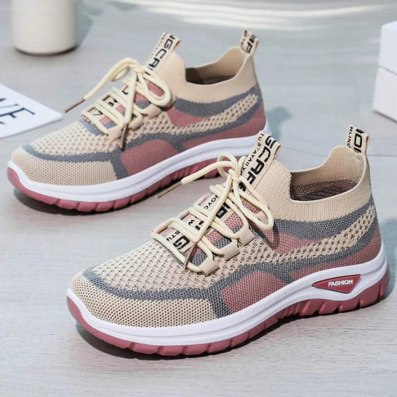 Women Sneakers 2026 New Spring Autumn Brand Luxury Vulcanize Shoes Casual Footwear Zapatillas Mujer Light Flat Breathable Shoes