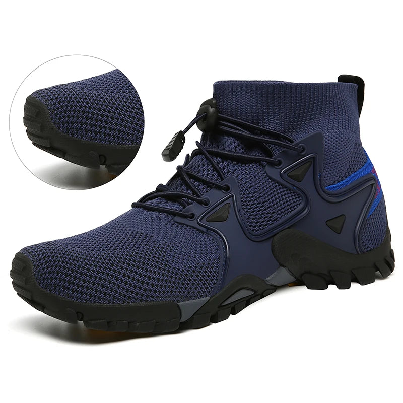 Shoes for Men Walking  2026 Summer New High Top Boots Breathable Mesh Mountaineering Outdoor Comfortable Leisure Travel Sneakers