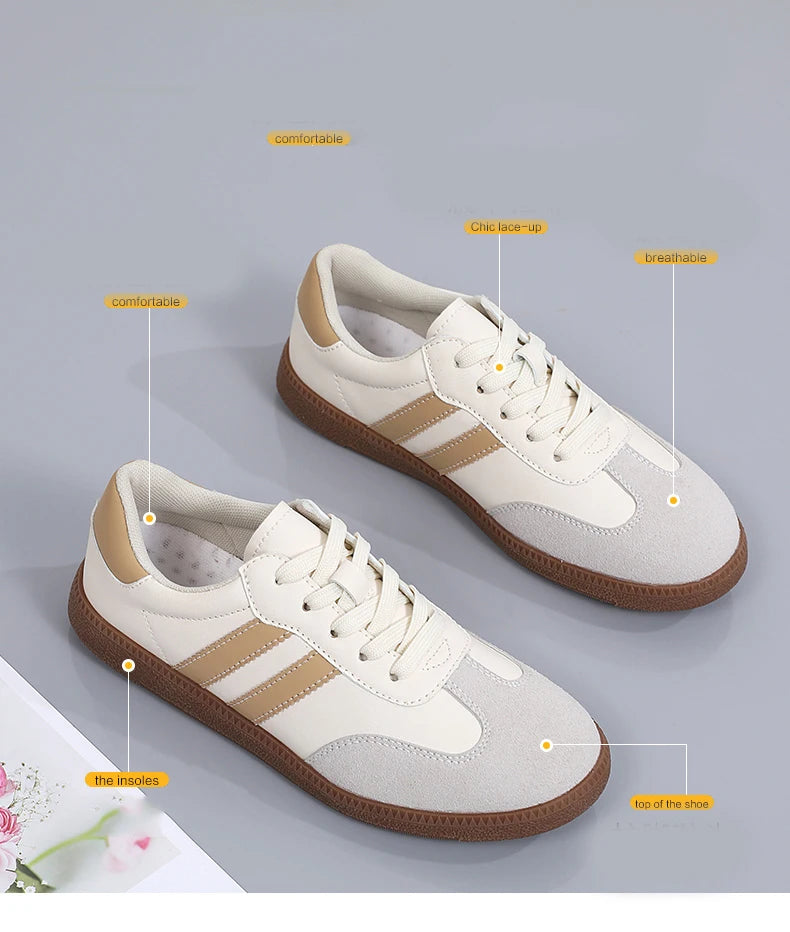2026 Women Sneakers Fashion Shoes Spring Trend Casual Flats Female New Fashion Comfort White Vulcanized Platform Shoes for Women