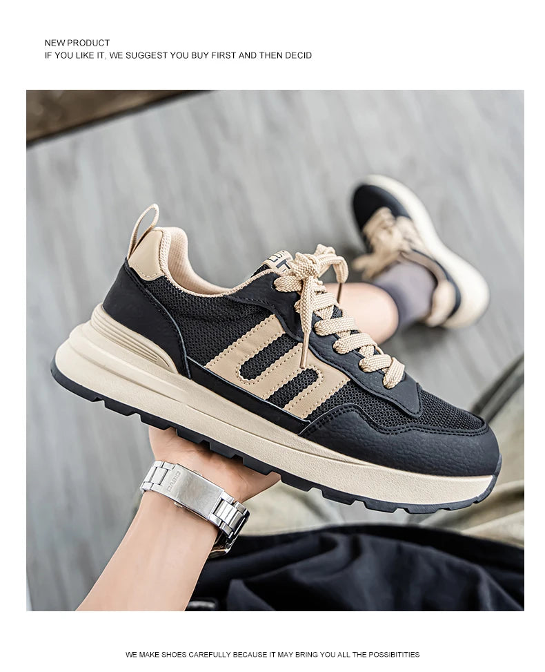 Men's sneakers four seasons new stinkproof breathable soft sole outdoor casual running shoes fashion student joker sports shoes
