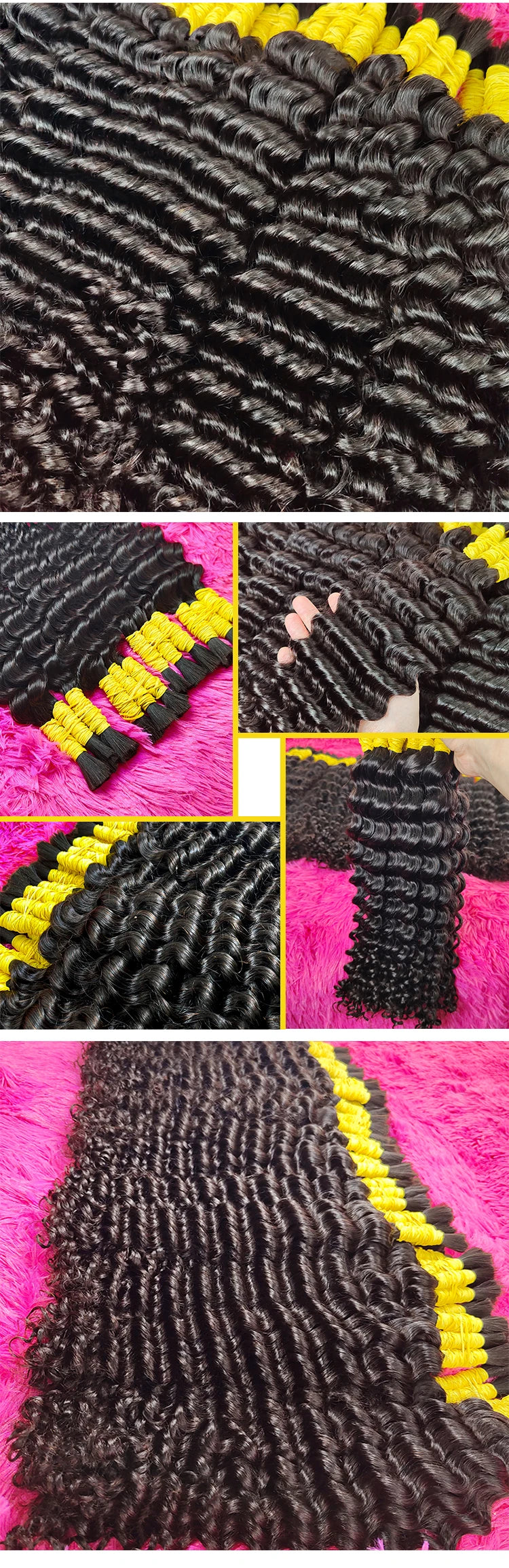 Extensões De Cabelos Humano Indiano Vietinamita Original Natural Brasileiro Cacheados Para Mega Hair Raw Indian 100% Human Hair