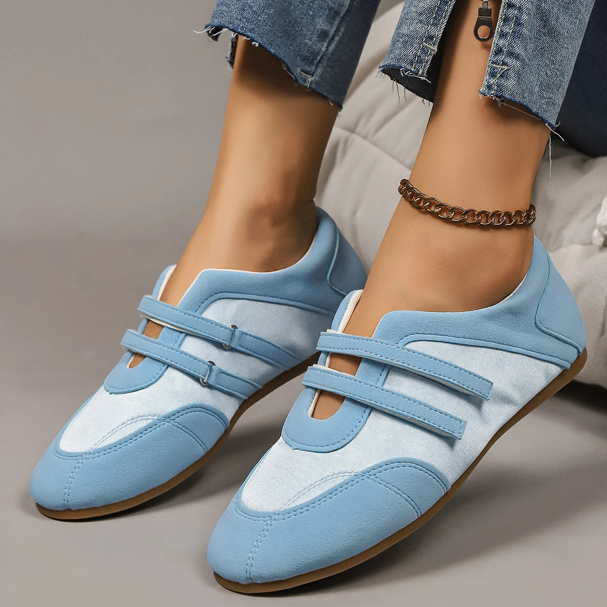 Flats Women's Sports Shoes Fashion Sneakers Casual Shallow Loafers Shoes Walking Ballet Shoes Trend Cozy Zapatillas De Mujer