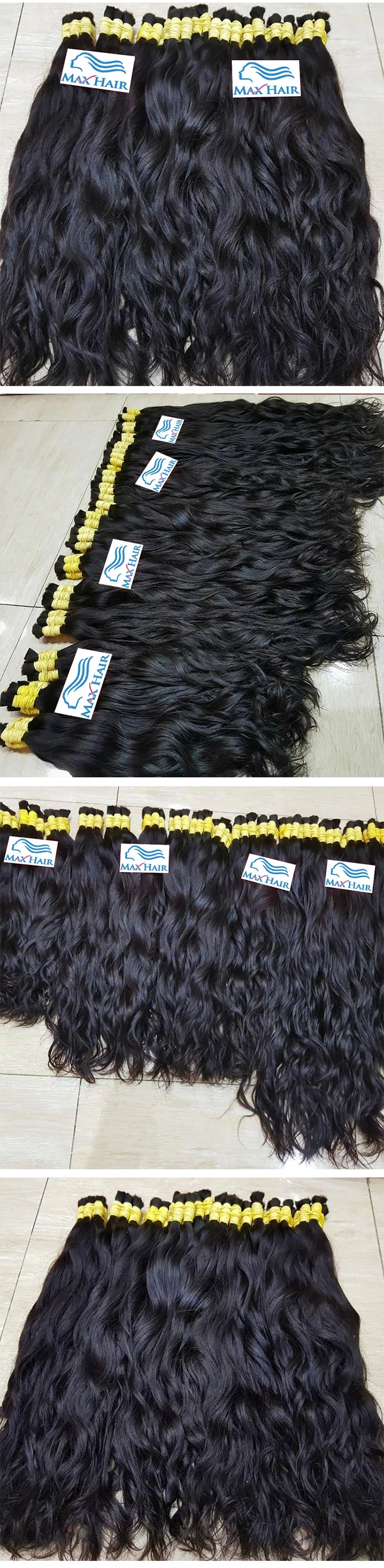 Extensões De Cabelos Humano Indiano Vietinamita Original Natural Brasileiro Cacheados Para Mega Hair Raw Indian 100% Human Hair