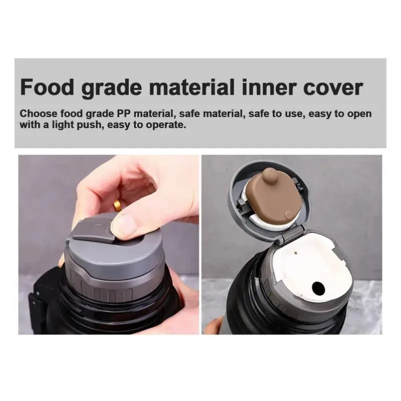Travel Mug With Handle Stainless Steel Travel Mug Vacuum Cup With Lid Coffee Mugs  Thermal Cups With Adjustable