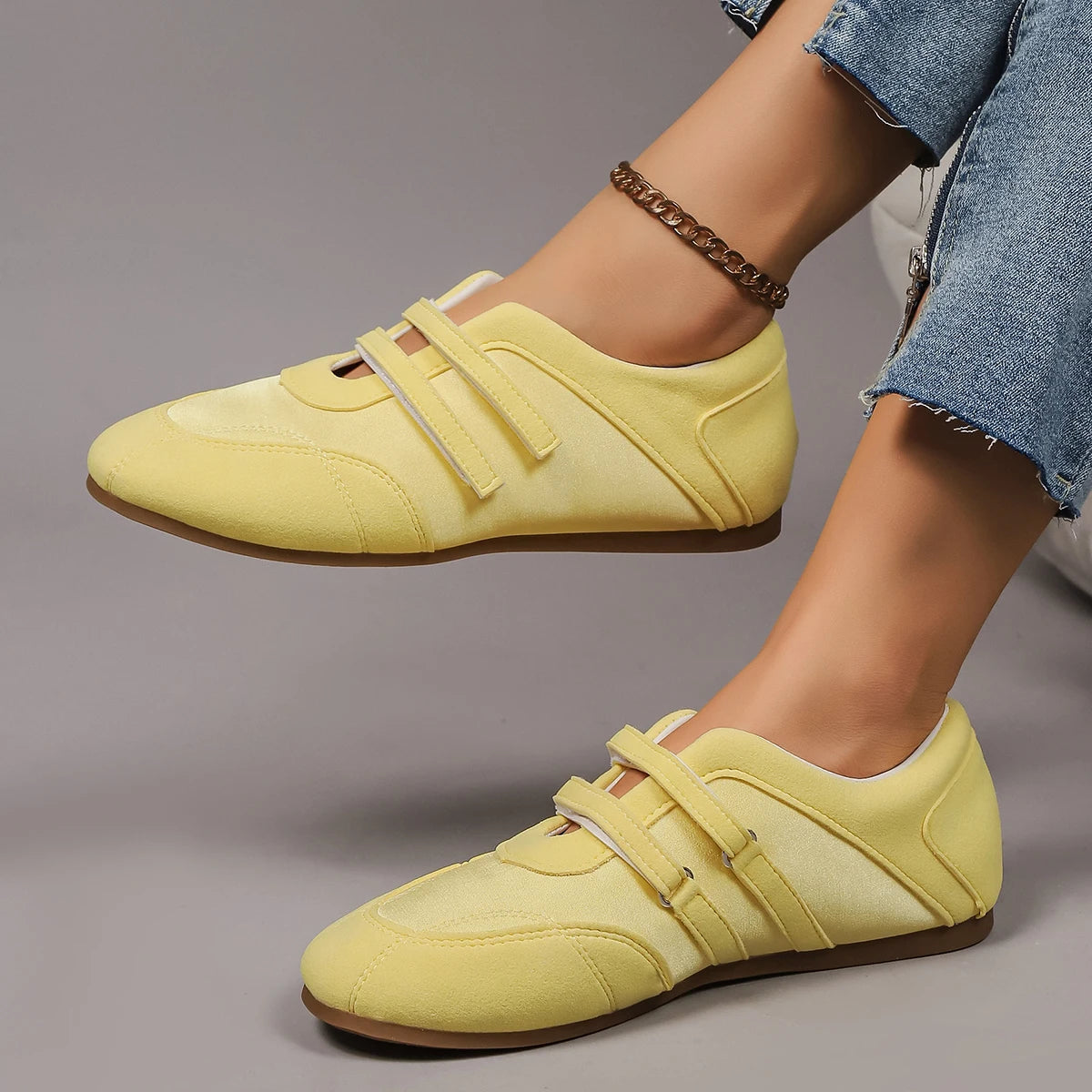 Flats Women's Sports Shoes Fashion Sneakers Casual Shallow Loafers Shoes Walking Ballet Shoes Trend Cozy Zapatillas De Mujer