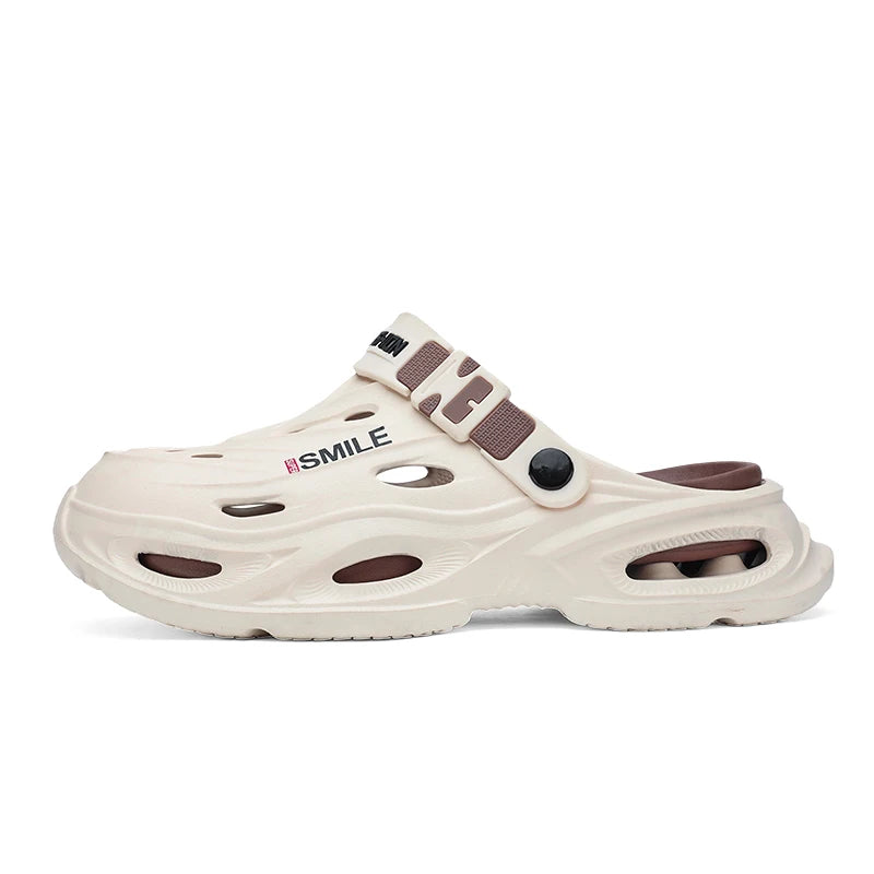Men's Croc Shoes for Summer, Suitable for Outdoor Wear, Hiking and Driving, Thick-Soled, Non-Slip, Soft-Soled Men's Sandals