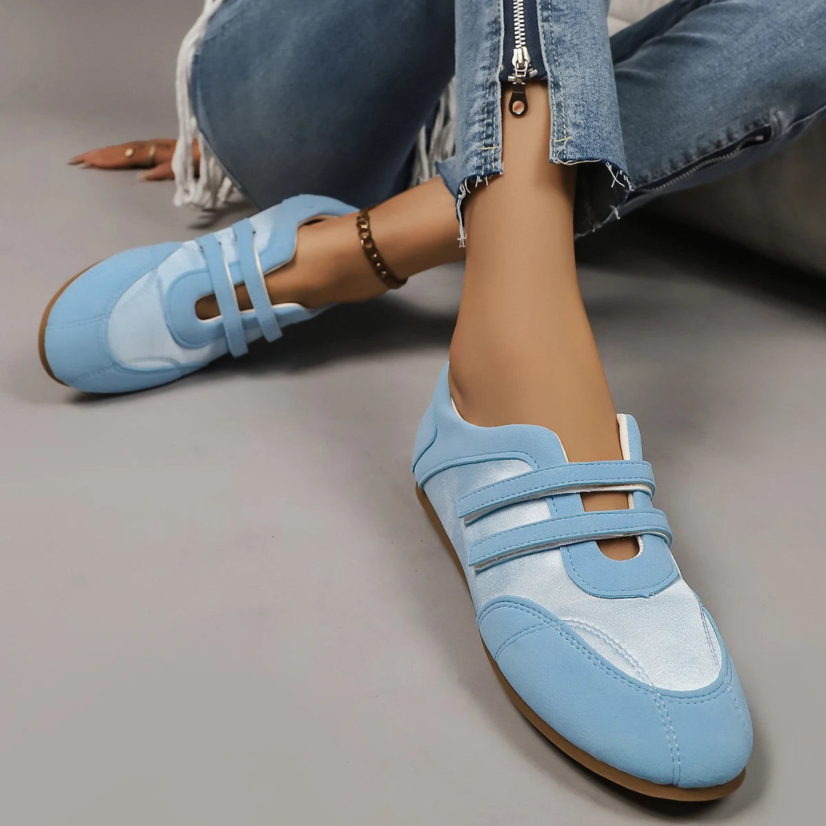Flats Women's Sports Shoes Fashion Sneakers Casual Shallow Loafers Shoes Walking Ballet Shoes Trend Cozy Zapatillas De Mujer