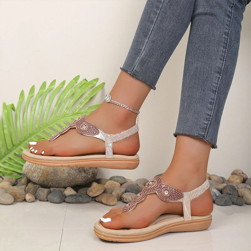 Women's Sandals Flat Sandals Summers 2026 Shoes Woman Bohemia Style Sandalias Mujer Casual Shoes Summer Footwear Women