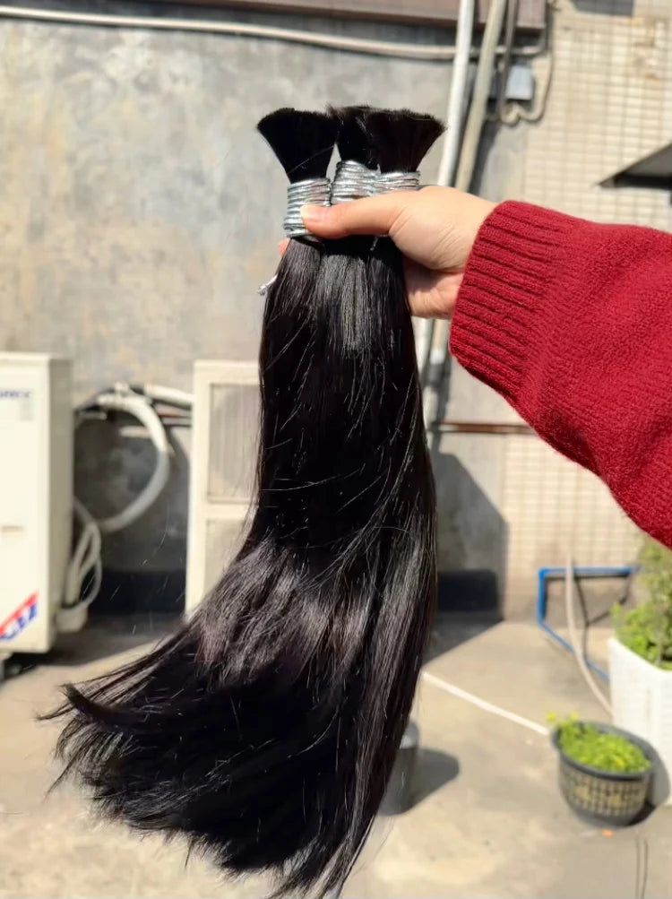 Extensões De Cabelos Humano Indiano Vietinamita Original Natural Brasileiro Cacheados Para Mega Hair Raw Indian 100% Human Hair
