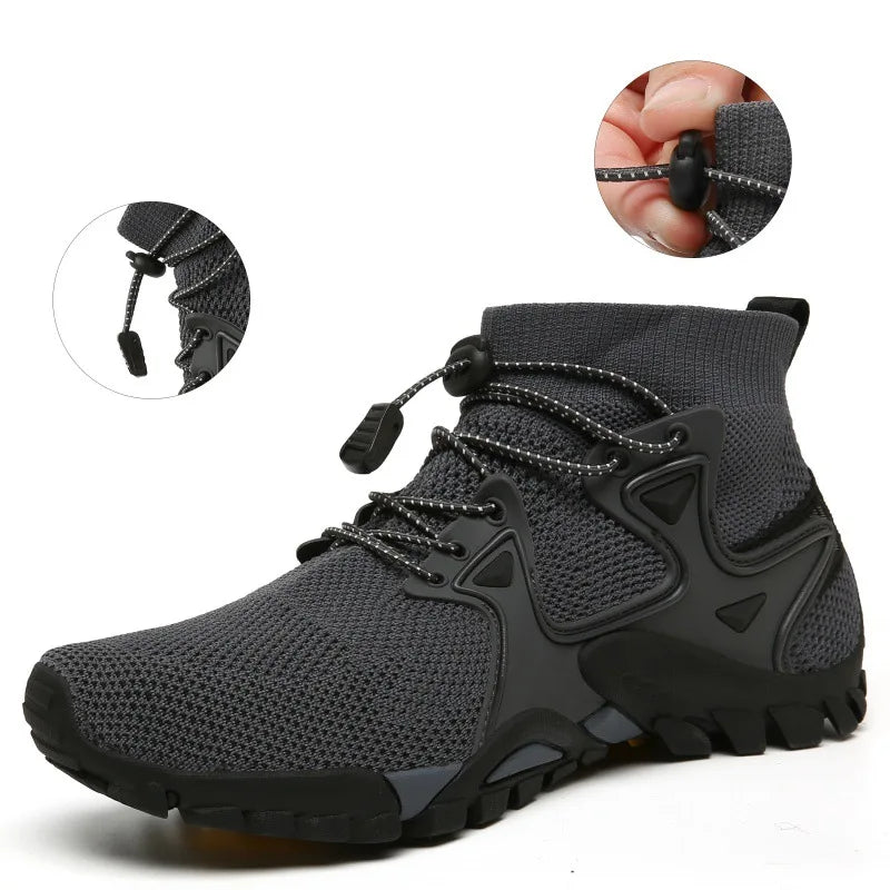 Shoes for Men Walking  2026 Summer New High Top Boots Breathable Mesh Mountaineering Outdoor Comfortable Leisure Travel Sneakers