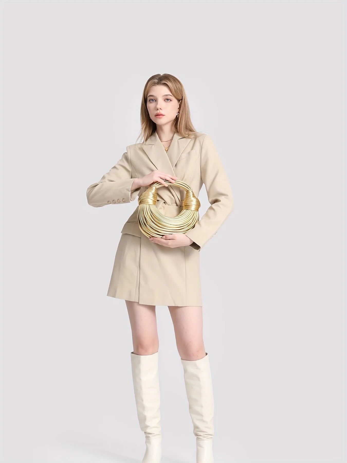 Handbags for Women 2026 New Gold Luxury Designer Brand Handwoven Noodle Bags Rope Knotted Pulled Hobo Silver Evening Clutch Chic