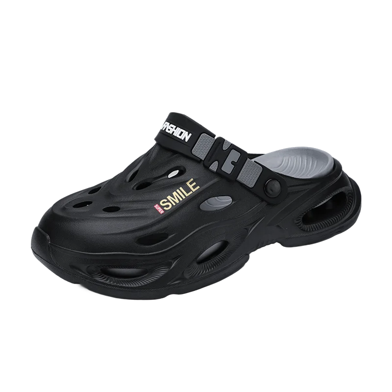 Men's Croc Shoes for Summer, Suitable for Outdoor Wear, Hiking and Driving, Thick-Soled, Non-Slip, Soft-Soled Men's Sandals