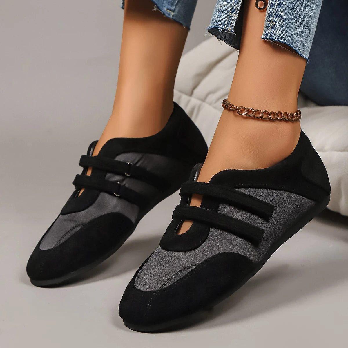 Flats Women's Sports Shoes Fashion Sneakers Casual Shallow Loafers Shoes Walking Ballet Shoes Trend Cozy Zapatillas De Mujer