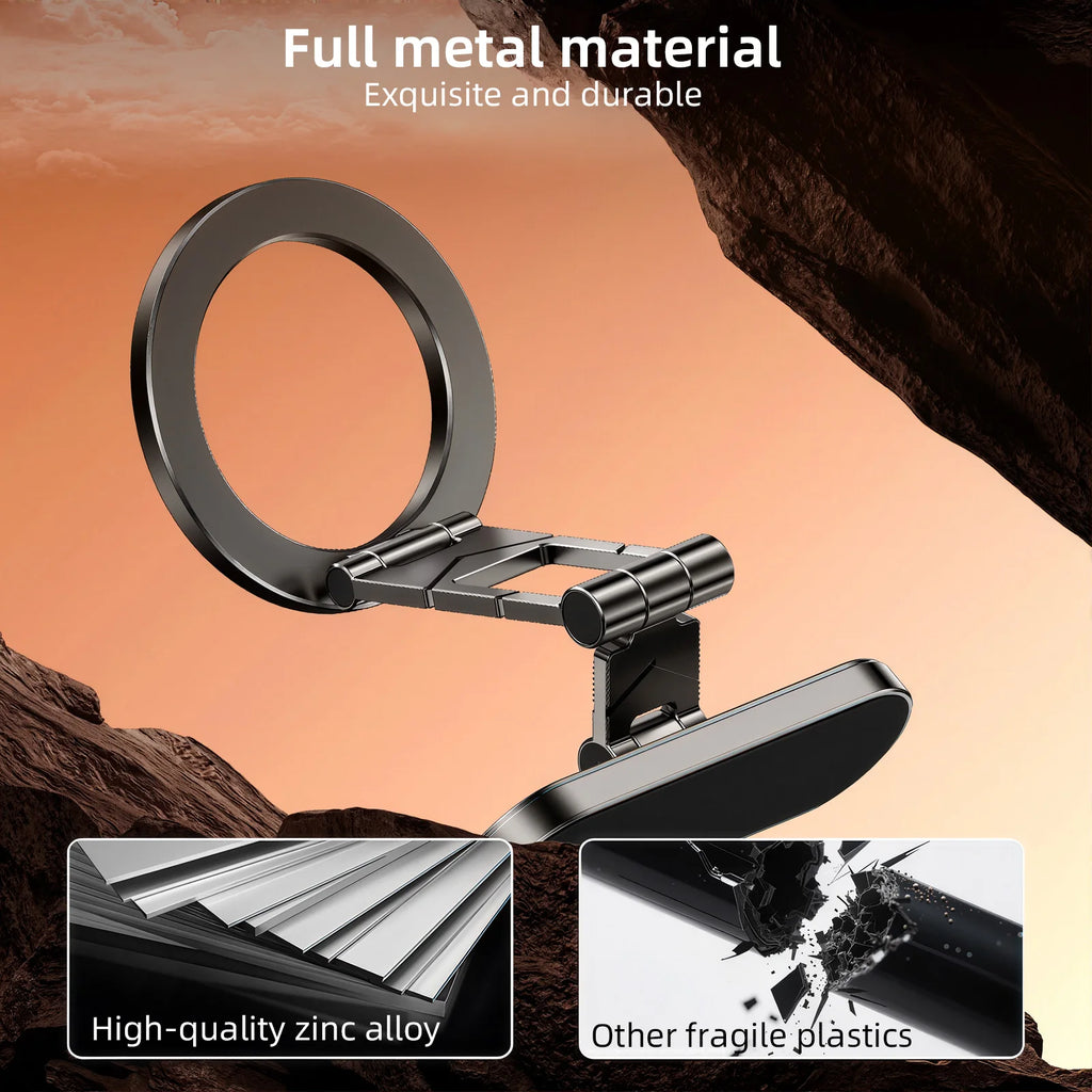 Dual Side Magnetic Car Phone Holder for Magsafe iPhone 17 16 15 Car Dashboard Holder 360° Rotation Phone Holder for Android