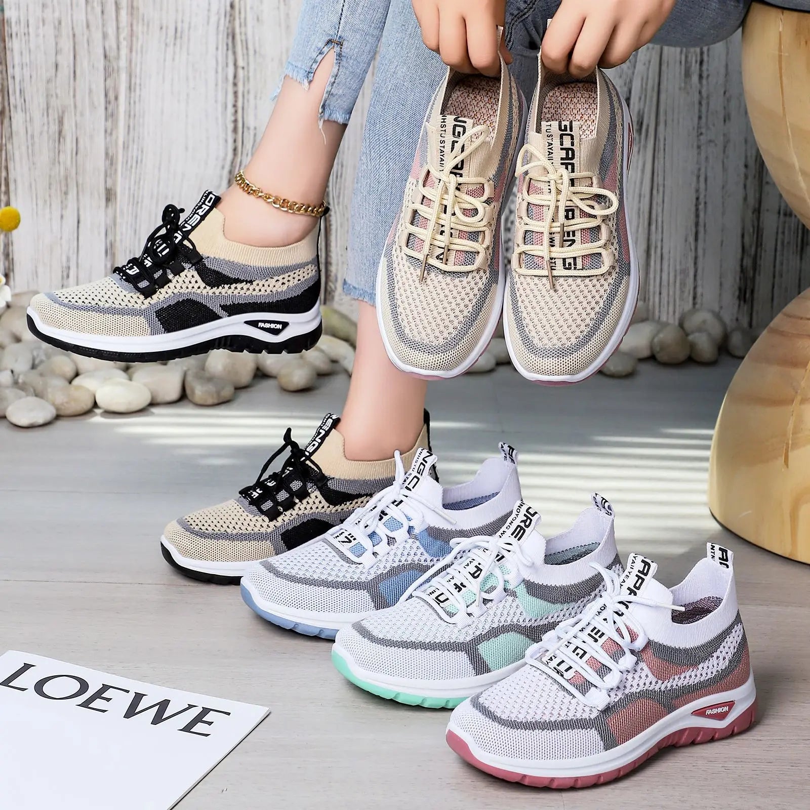 Women Sneakers 2026 New Spring Autumn Brand Luxury Vulcanize Shoes Casual Footwear Zapatillas Mujer Light Flat Breathable Shoes