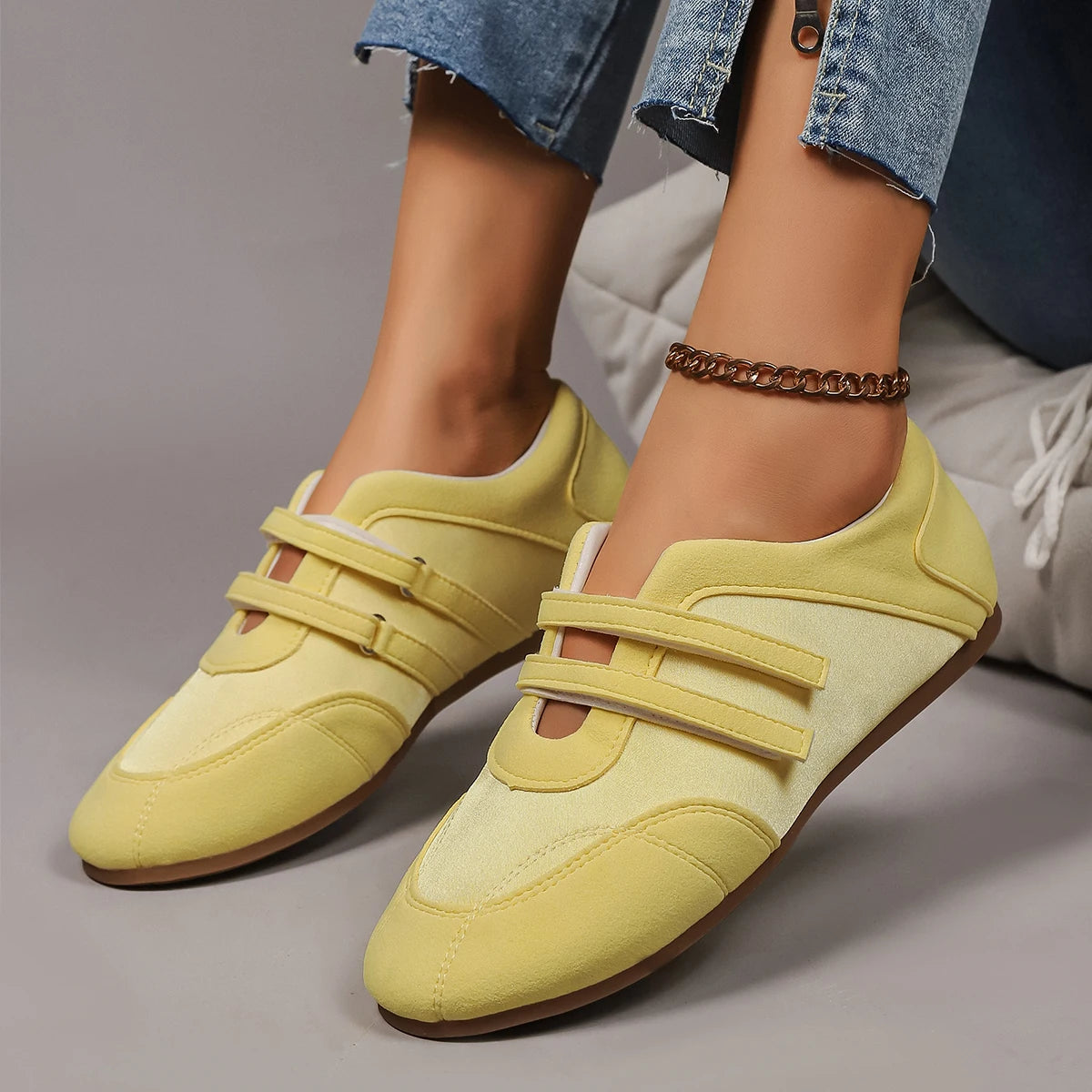 Flats Women's Sports Shoes Fashion Sneakers Casual Shallow Loafers Shoes Walking Ballet Shoes Trend Cozy Zapatillas De Mujer