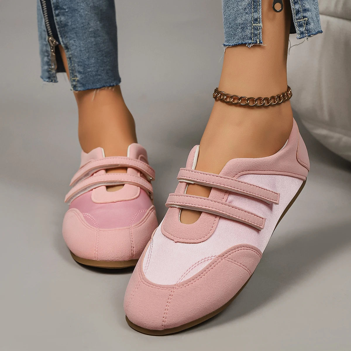 Flats Women's Sports Shoes Fashion Sneakers Casual Shallow Loafers Shoes Walking Ballet Shoes Trend Cozy Zapatillas De Mujer