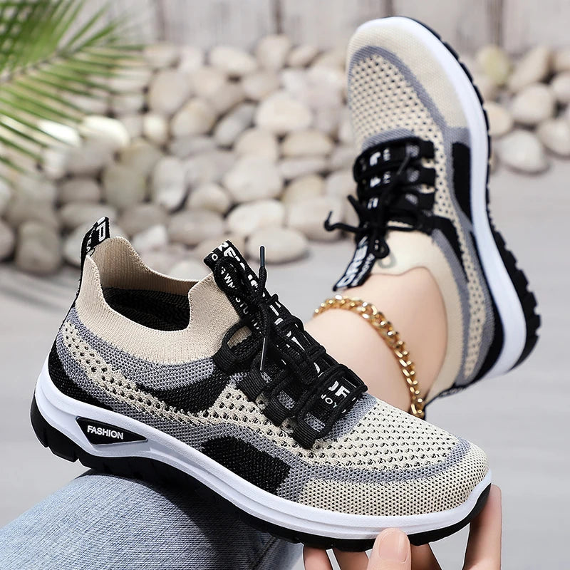 Women Sneakers 2026 New Spring Autumn Brand Luxury Vulcanize Shoes Casual Footwear Zapatillas Mujer Light Flat Breathable Shoes