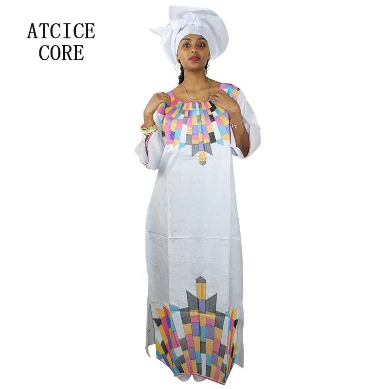 African Dresses For Women Fashion Design New African Bazin Riche Embroidery Design Dress