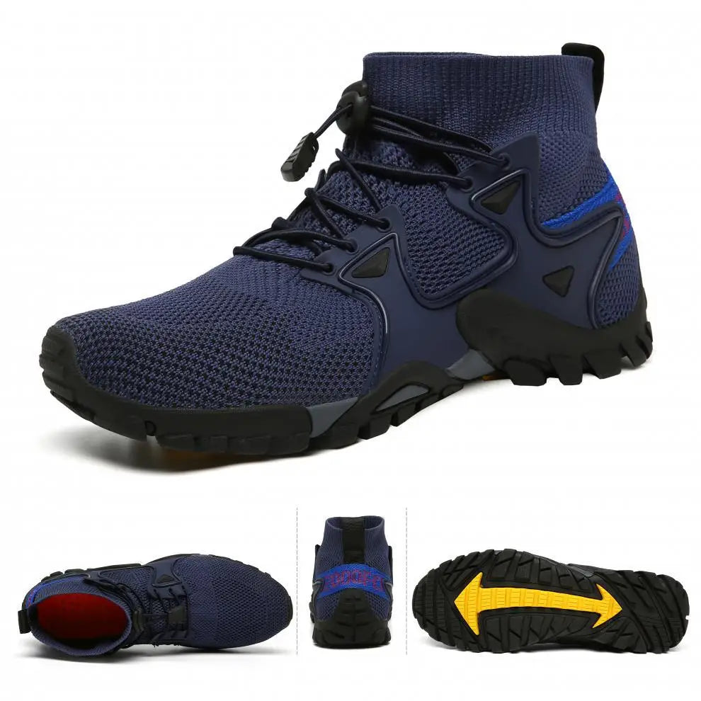 Shoes for Men Walking  2026 Summer New High Top Boots Breathable Mesh Mountaineering Outdoor Comfortable Leisure Travel Sneakers