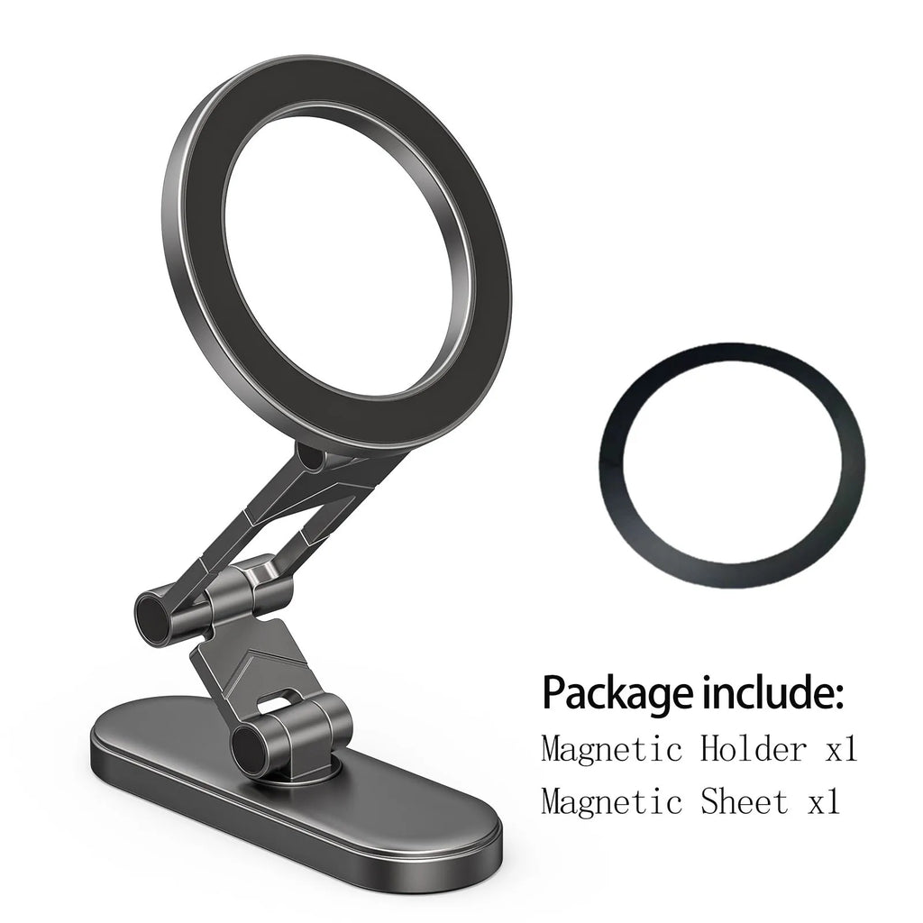 Dual Side Magnetic Car Phone Holder for Magsafe iPhone 17 16 15 Car Dashboard Holder 360° Rotation Phone Holder for Android