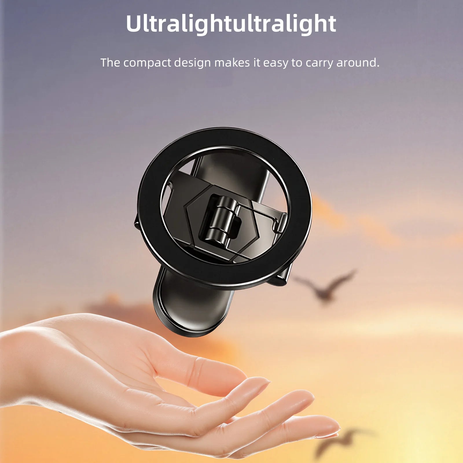 Dual Side Magnetic Car Phone Holder for Magsafe iPhone 17 16 15 Car Dashboard Holder 360° Rotation Phone Holder for Android