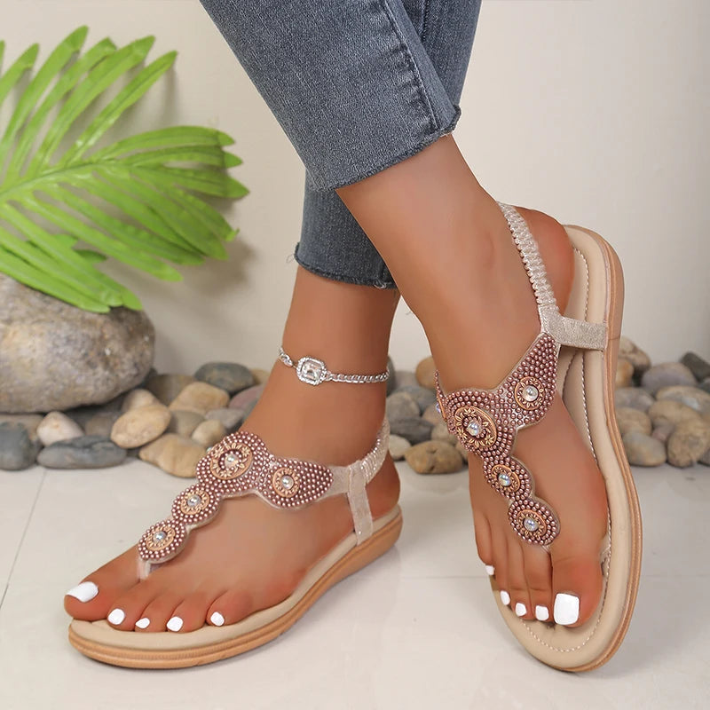 Women's Sandals Flat Sandals Summers 2026 Shoes Woman Bohemia Style Sandalias Mujer Casual Shoes Summer Footwear Women