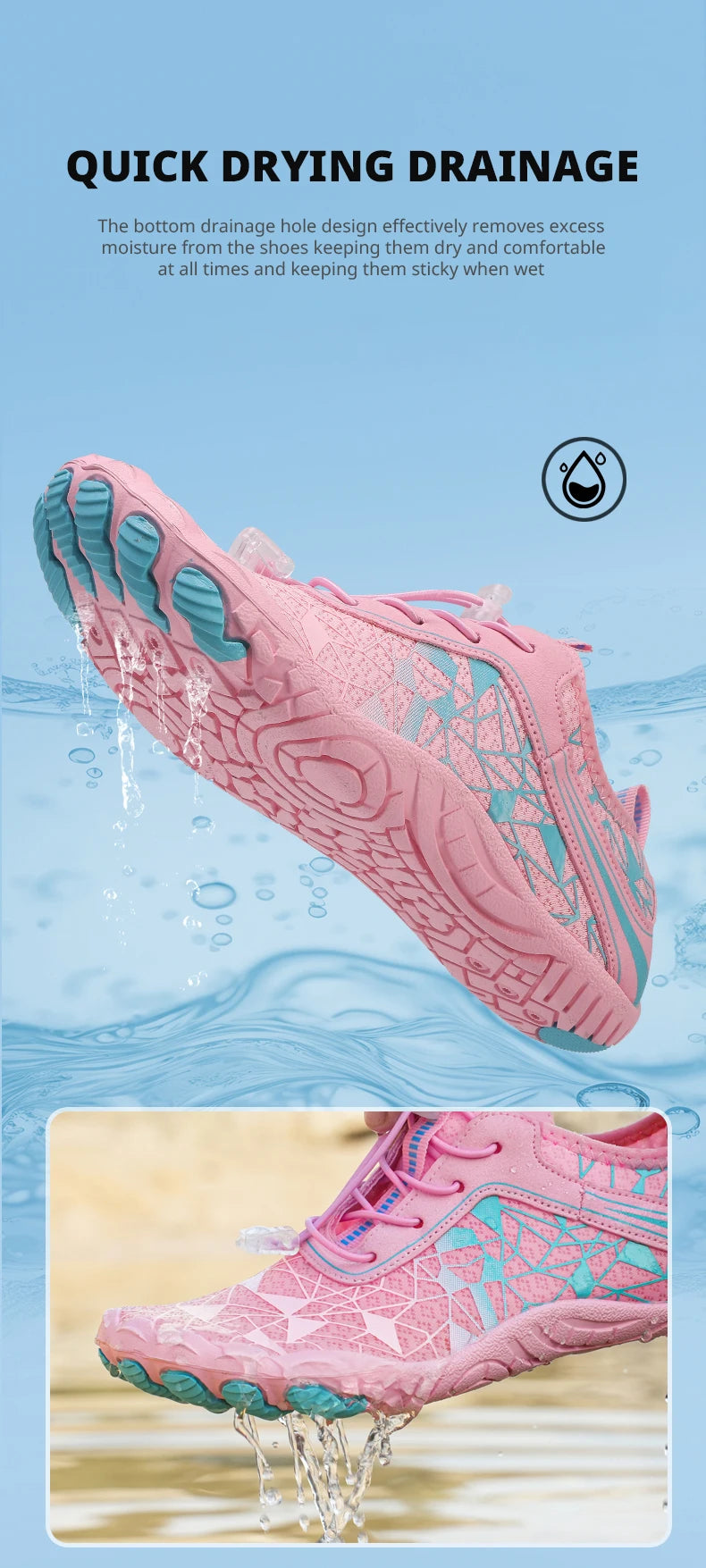 Unisex Barefoot Aqua Quick-Drying Outdoor Sports Water Sneakers Beach Swimming Fitness Wading Hiking Cycling Surf Shoes