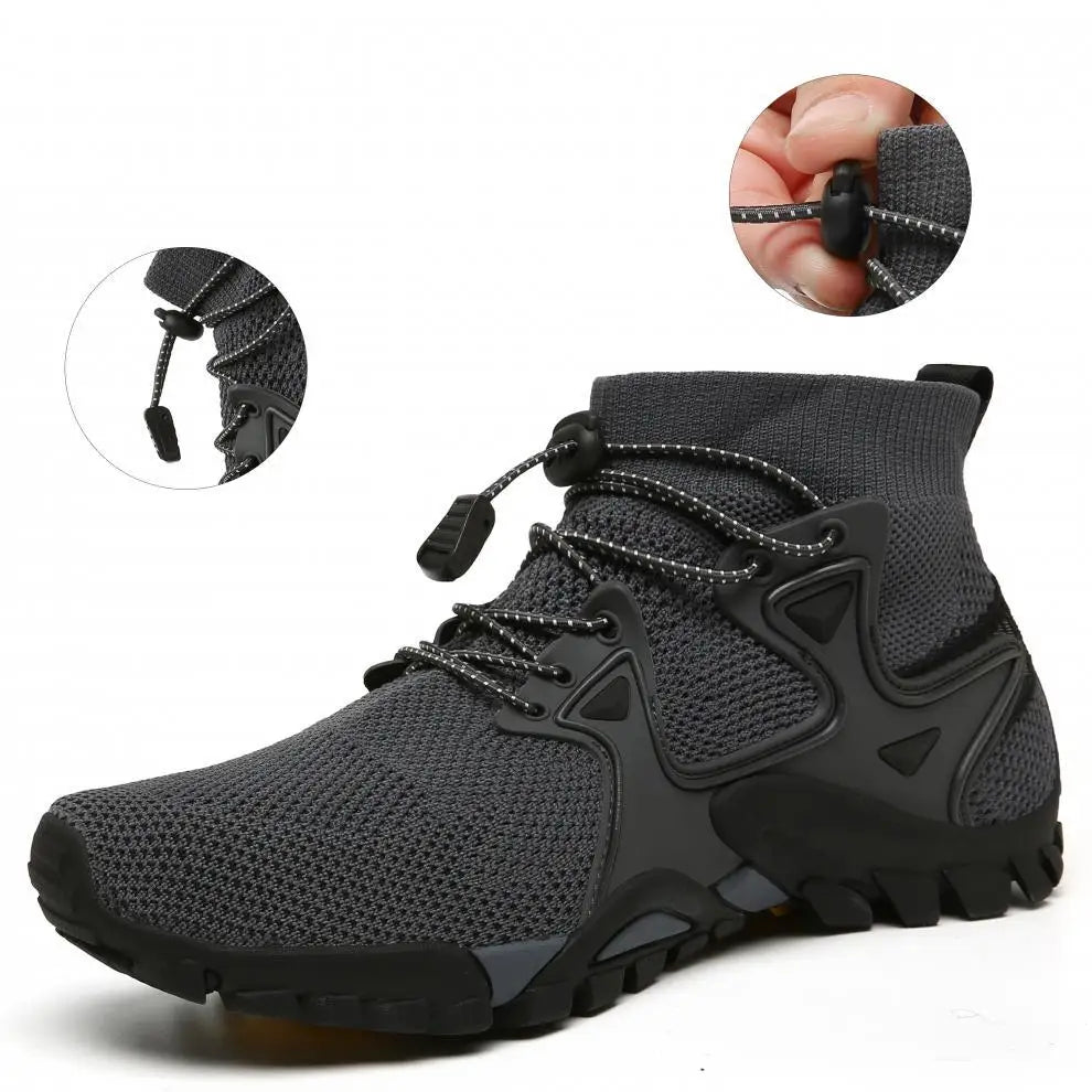 Shoes for Men Walking  2026 Summer New High Top Boots Breathable Mesh Mountaineering Outdoor Comfortable Leisure Travel Sneakers